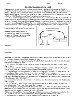 Electrochemistry Lab Report