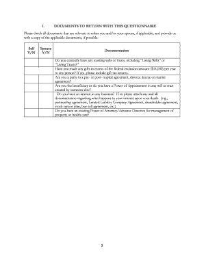 Estate Planning Questionnaire