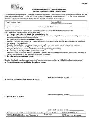 Faculty Professional Development Plan