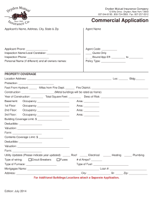 Commercial Insurance Application