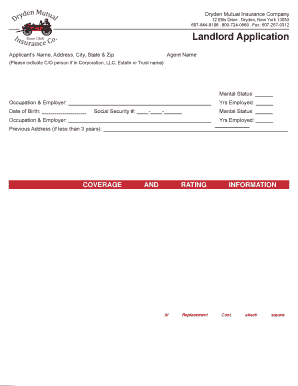 Landlord Application Form
