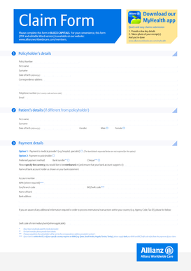 Allianz Worldwide Care Claim Form