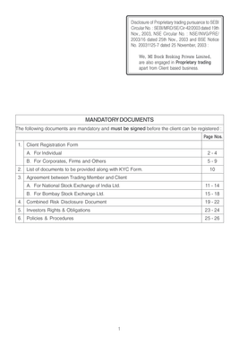SEBI Client Registration Form