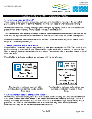 Lewes Trade Permit Application