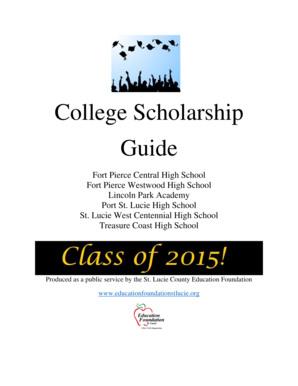 St. Lucie County Education Foundation Scholarship Application