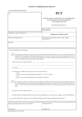 PCT Notification on Decision of Confirmation of Incorporation by Reference