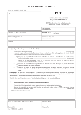 PCT Request for Priority Document