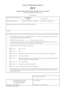 PCT International Preliminary Report on Patentability