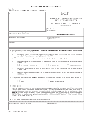 PCT Demand Not Submitted Notification