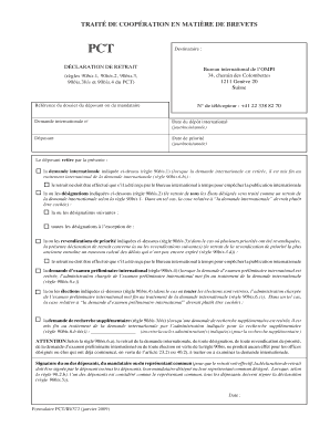 DÉCLARATION DE RETRAIT Bureau international de l’OMPI