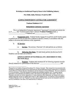 Independent Contractor Agreement Template
