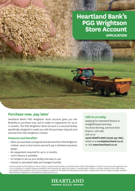 Heartland Bank PGG Wrightson Store Account Application