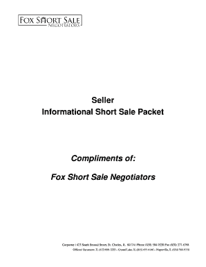 Seller Short Sale Checklist