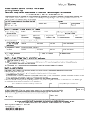 Form W-8BEN Certificate of Foreign Status