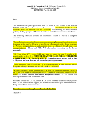 Patient Appointment Confirmation and Health Questionnaire