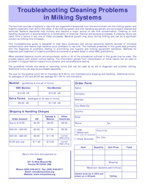 Troubleshooting Cleaning Problems in Milking Systems