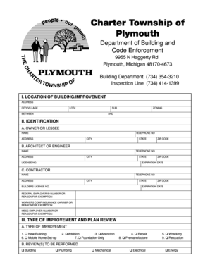 Michigan Building Permit Application
