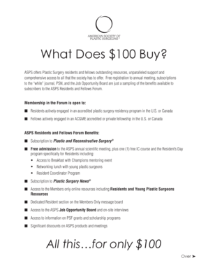 ASPS Residents and Fellows Forum Application