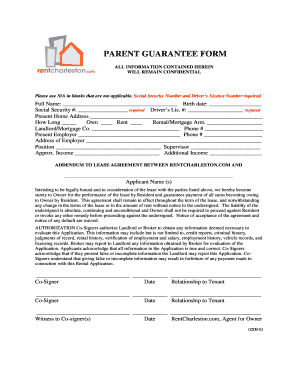 Guarantee Form For Rent Fill And Sign Printable Template Online