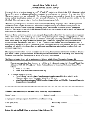 Minnesota Student Survey Opt-Out Form