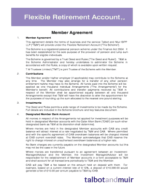 Flexible Retirement Account Member Agreement
