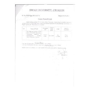 Flat booking form in word format - Tender Notice for Providing and erection of 500KVA 3304 KV bb - jiwaji