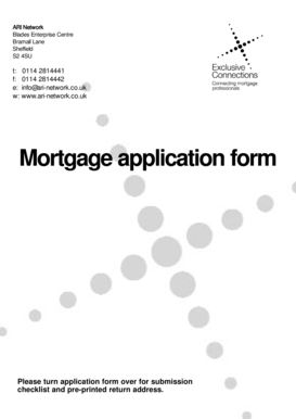 UK Mortgage Application Form