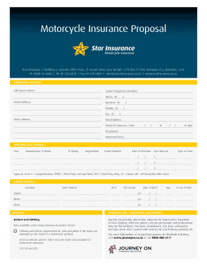Motorcycle Insurance Proposal