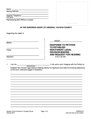 Response to Petition for Non-Parent Legal Decision-Making