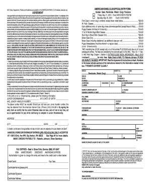 AKC Official Entry Form