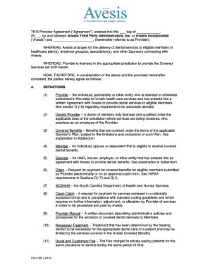 Dental Provider Agreement