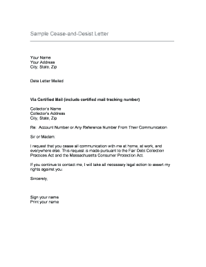 Cease and Desist Letter