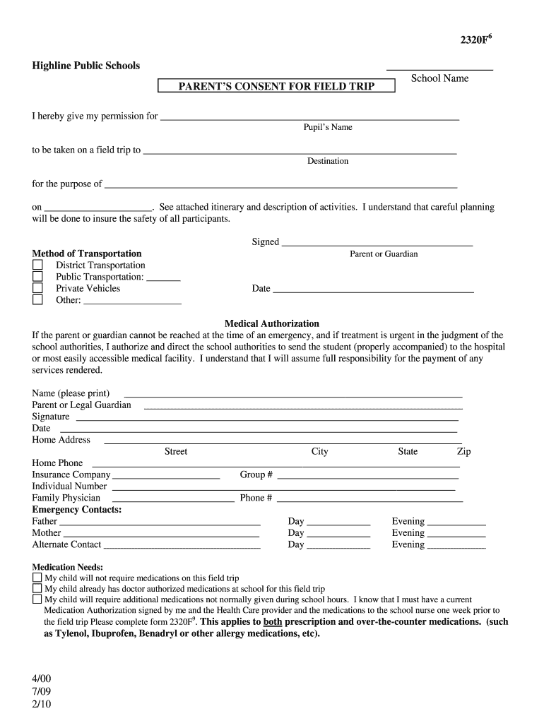 consent form for school trip Preview on Page 1