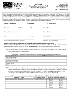 Non-Tax Filer Verification Form