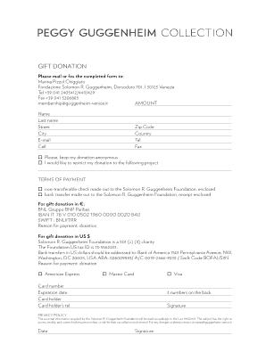 Gift Donation Form