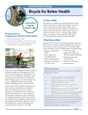 Bicycle for Better Health Challenge