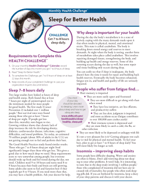 Sleep for Better Health Challenge