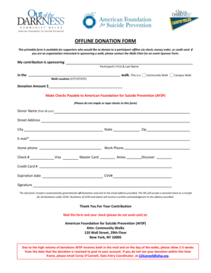 Offline Donation Form