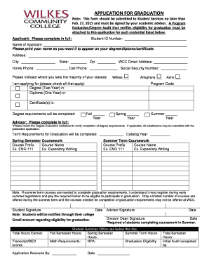 Application for Graduation