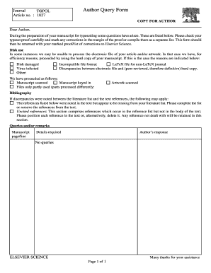Author Query Form