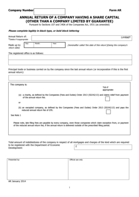 Isle of Man Annual Return Form AR