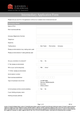 Intermediary Application Form