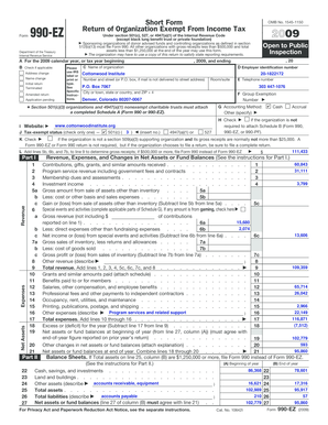Form 990-EZ Tax Return