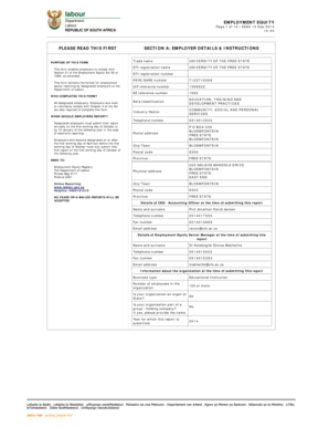 South Africa Employment Equity Report Form EEA2