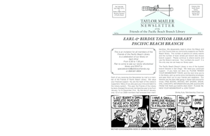 Friends of the Pacific Beach Library Membership Application