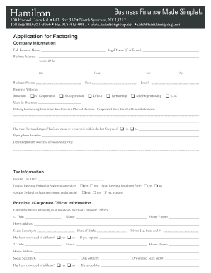 Application for Factoring