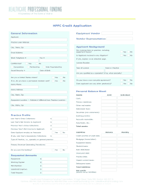 HPFC Credit Application