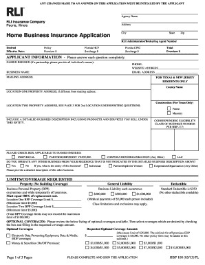 Home Business Insurance Application
