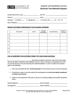 Electronic Text Materials Request Form