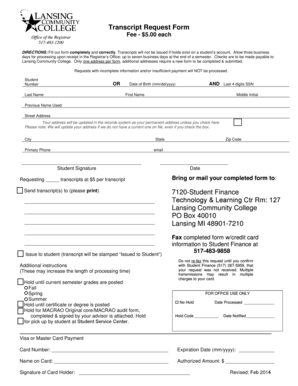 Transcript Request Form